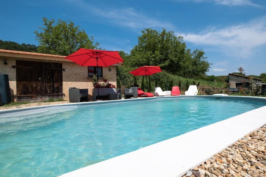 Villa Combe Jolie Clim, Piscine & Jacuzzi à Saint-Vincent-de-Cosse Extérieur photo